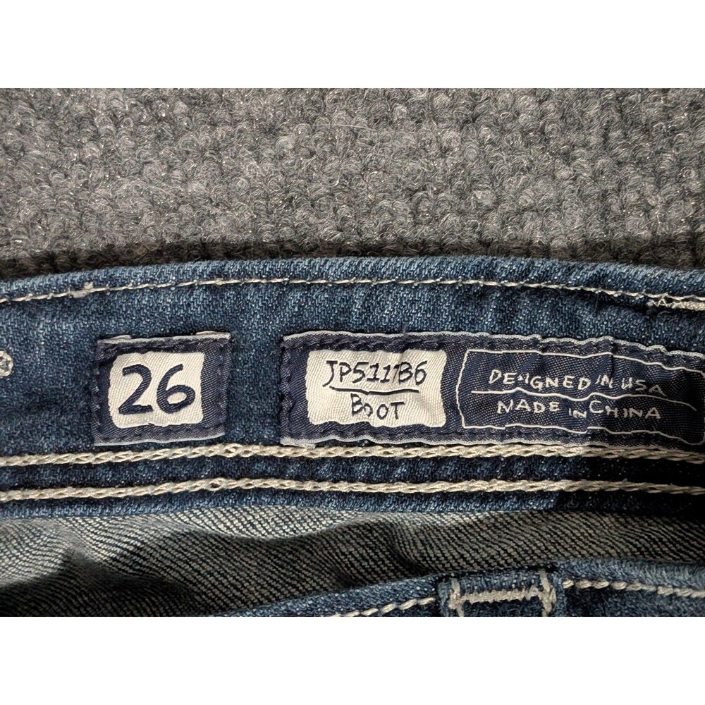 Miss Me Jeans Womens 26x30 Bootcut Embellished Denim Blue - Picture 4 of 10